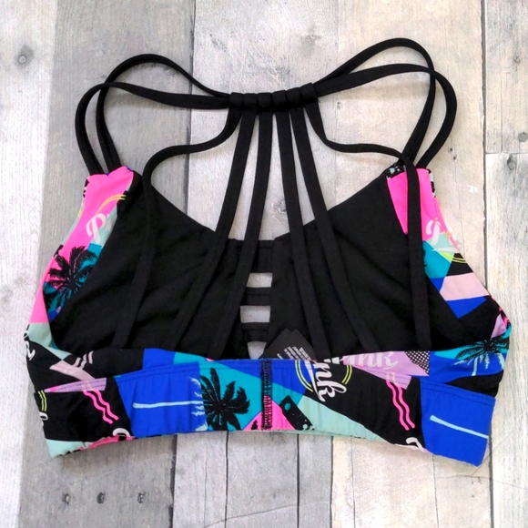 COPY - Victorias Secret ULTIMATE Strappy Neon Sports Bra size Small - Picture 3 of 4